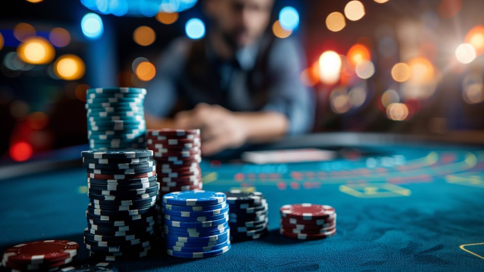 Live casino table view with multi-camera feed